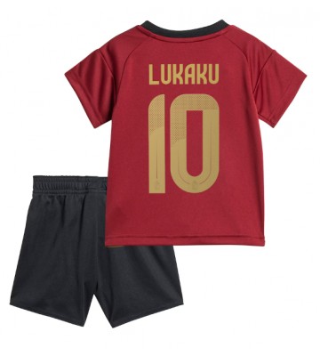Belgien Romelu Lukaku #10 Hemmatröja Barn EM 2024 Kortärmad (+ Korta byxor)